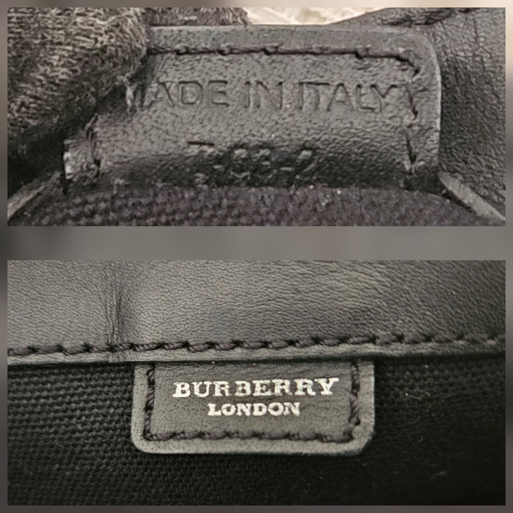 Burberry Coated Canvas Small Handbag Satchel AUTHENTIC - Picture 14 of 16